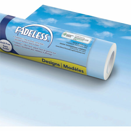 Prang Wispy Clouds Bulletin Board Paper Roll - Versatile 48’’ x 50 ft - School & Office Decoration - Art Rolls/Tissue