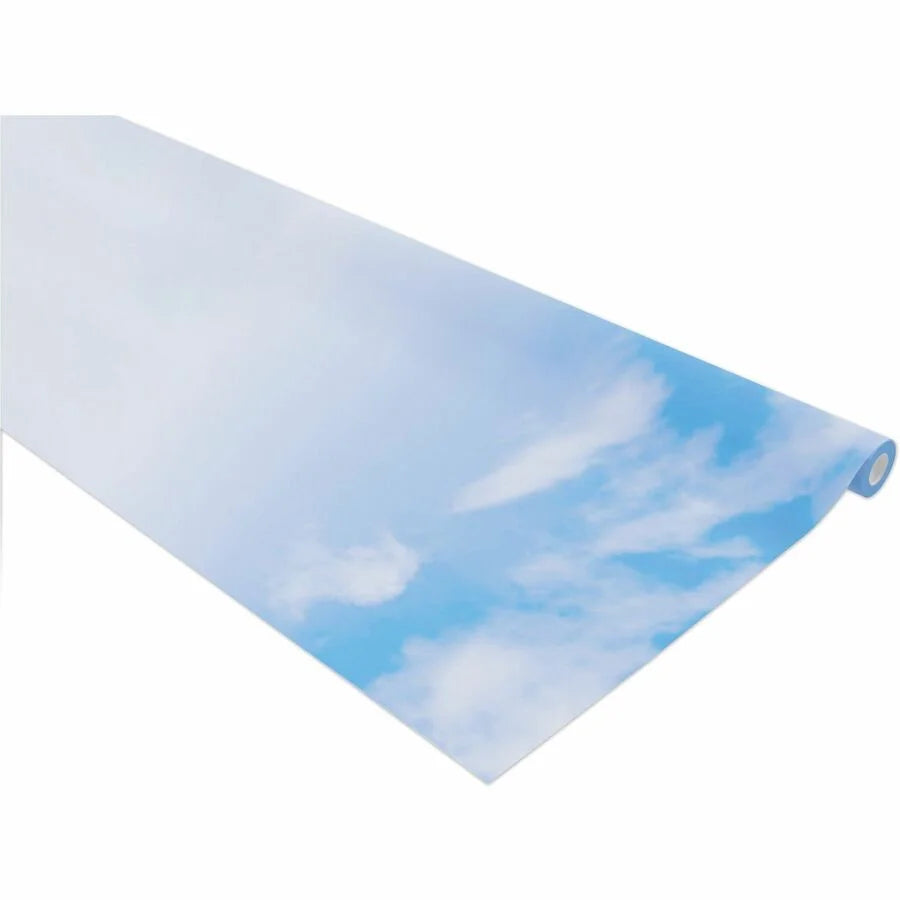Prang Wispy Clouds Bulletin Board Paper Roll - Versatile 48’’ x 50 ft - School & Office Decoration - Art Rolls/Tissue