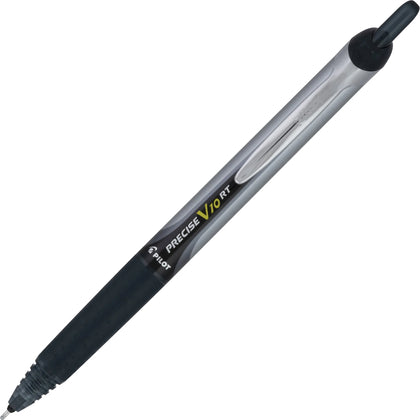 PRECISE V10 RT Retractable Pen: Smooth Black Ink - Pack of 12 - Pens