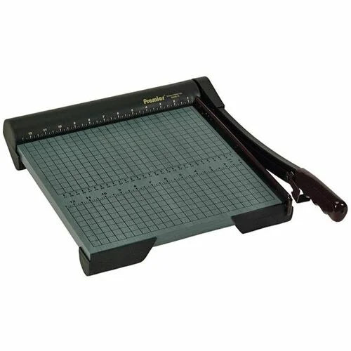Premier Heavy-Duty Wood Series Paper Trimmer - 20 Sheet Capacity - 12’’ Cutting Length - Green - Trimmers & Accessories