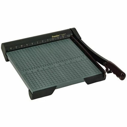 Premier Heavy-Duty Wood Series Paper Trimmer - 20 Sheet Capacity - 12’’ Cutting Length - Green - Trimmers & Accessories