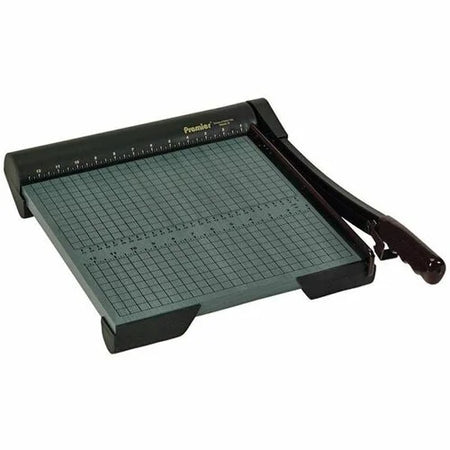 Premier Heavy-Duty Wood Series Paper Trimmer - 20 Sheet Capacity - 12’’ Cutting Length - Green - Trimmers & Accessories