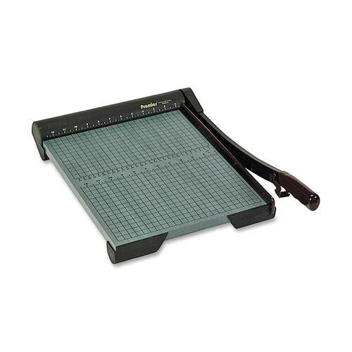 Premier Heavy-Duty Wood Series Paper Trimmer - 20 Sheet Capacity - 15’’ Cutting Length - Green - Trimmers & Accessories