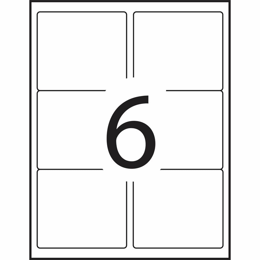 PRES-a-ply White Labels - 3 21/64’’ Width x 4’’ Length - Permanent Adhesive - Rectangle - Laser Inkjet - Paper