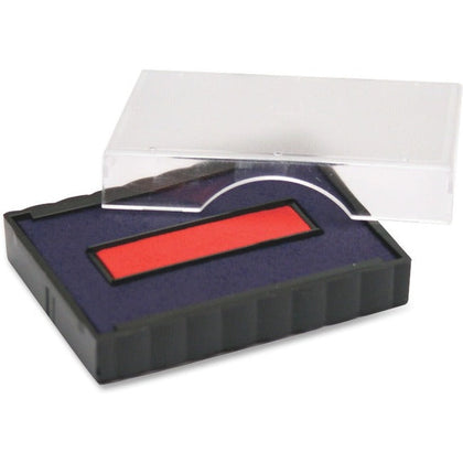 Printy 5-In-1 Date Stamp Pad - Blue & Red Ink - Plastic - 1 Each - Pads Accessories