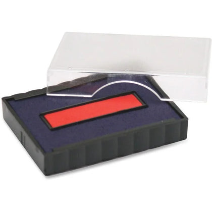 Printy 5-In-1 Date Stamp Pad - Blue & Red Ink - Plastic - 1 Each - Pads Accessories