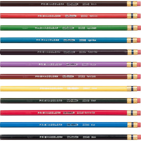 Prismacolor Col-Erase Pencils Set - Tuscan Red Terracotta Blue Carmine - 12 Assorted Barrel - Specialty Marking &