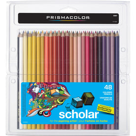 Prismacolor Scholar Colored Pencils - 48 Pack - Assorted Lead & Wood - Specialty Marking