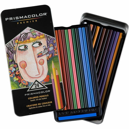 Prismacolor Thick Core Colored Pencils - 24 Assorted Colors - Specialty Marking &