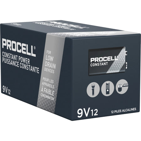 Procell by Duracell 9V Alkaline Batteries - Industrial Power in 12-Packs - & Battery Chargers