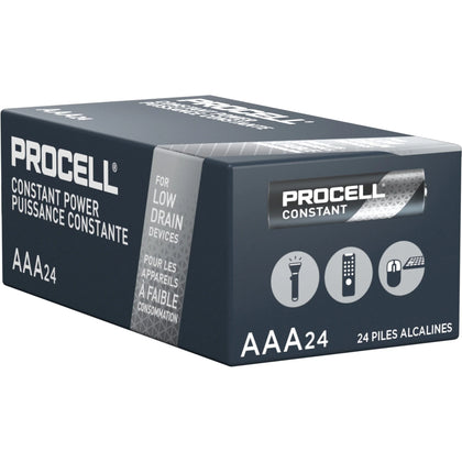 Procell by Duracell AAA Batteries - 1.5V DC - 24/Box - & Battery Chargers