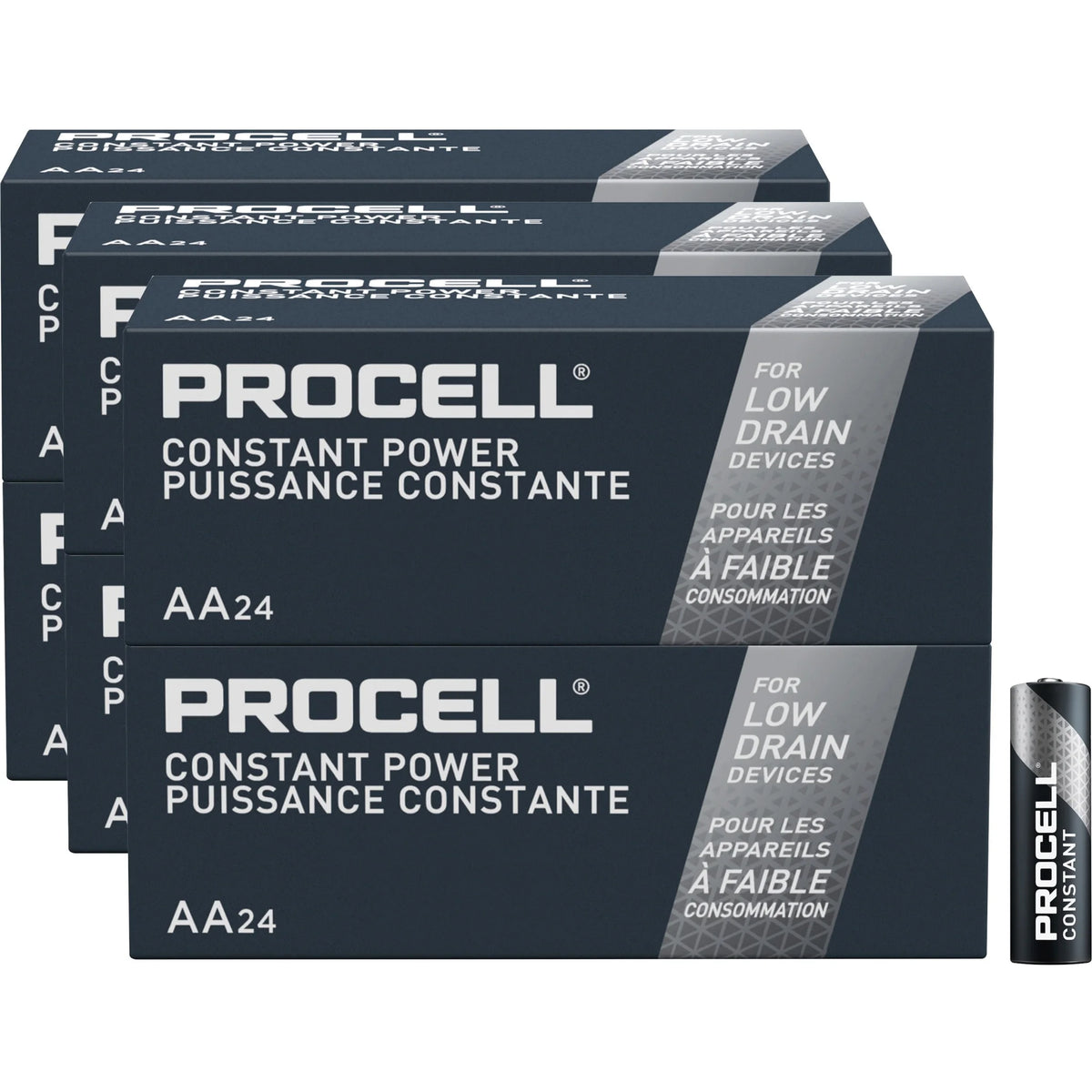 Procell by Duracell Alkaline AA Batteries - 24 Boxes - Multipurpose - 2100 mAh - & Battery Chargers