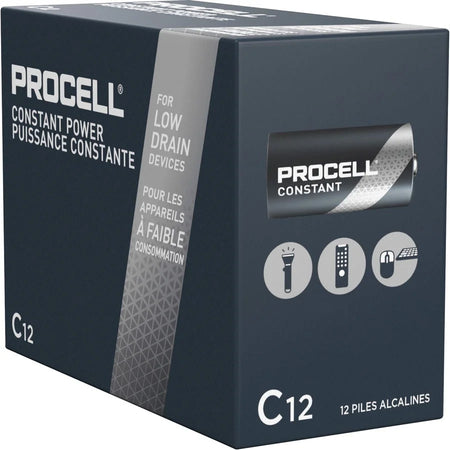 Procell by Duracell Alkaline C Batteries - 12 Boxes - Multipurpose - 7000 mAh - & Battery Chargers