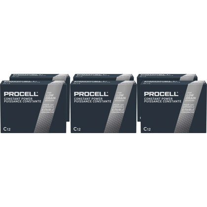Procell by Duracell Alkaline C Batteries - 12 Boxes - Multipurpose - 7000 mAh - & Battery Chargers