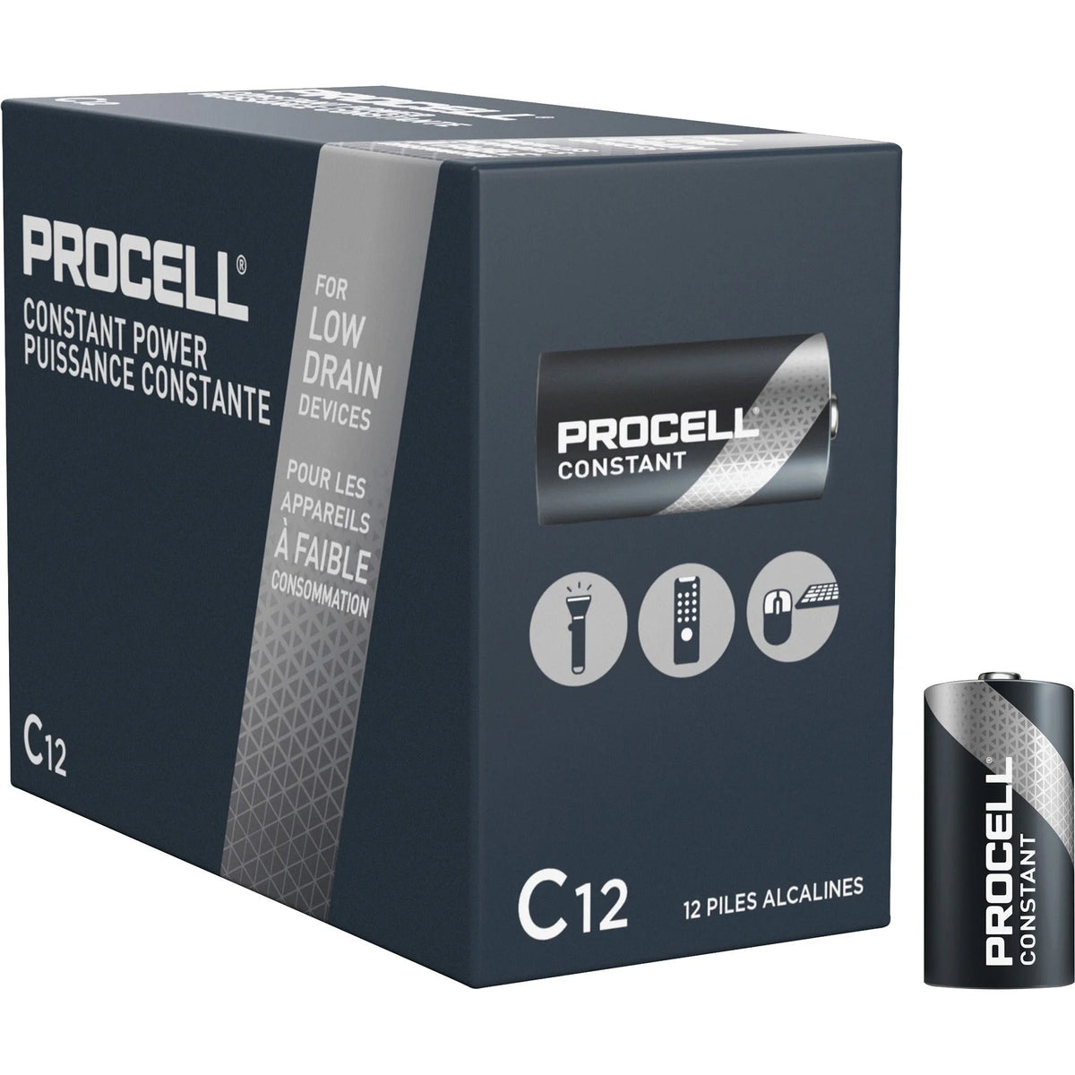 Procell by Duracell Alkaline C Batteries - 7000 mAh - 1.5V - 12/Box - & Battery Chargers