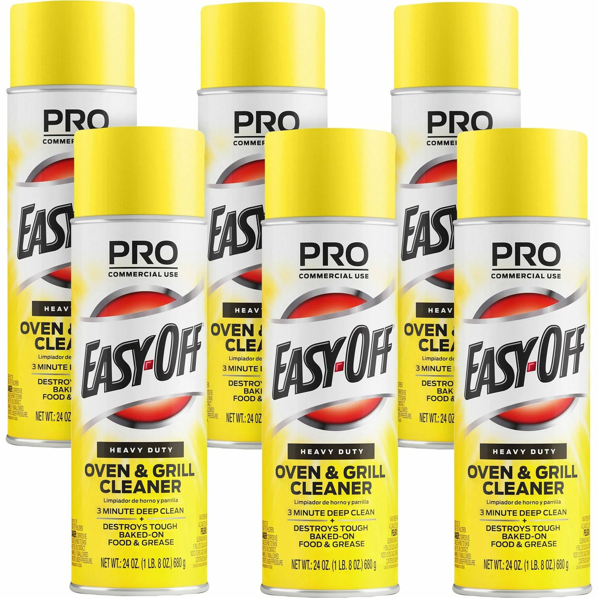 Professional Easy-Off Oven & Grill Cleaner - Lemon Scent - 24 fl oz - 6 Pack - Specialty Cleaners