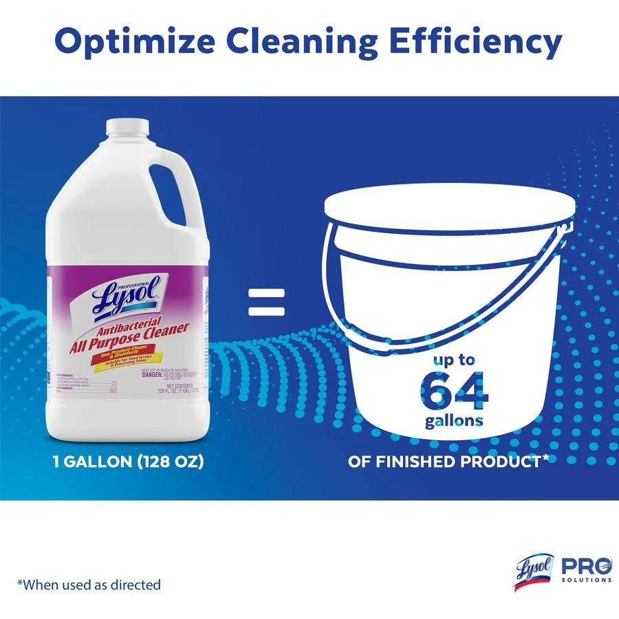 Professional Lysol Antibacterial Cleaner - 128 fl oz Concentrate - Heavy Duty Disinfectant - Disinfectants
