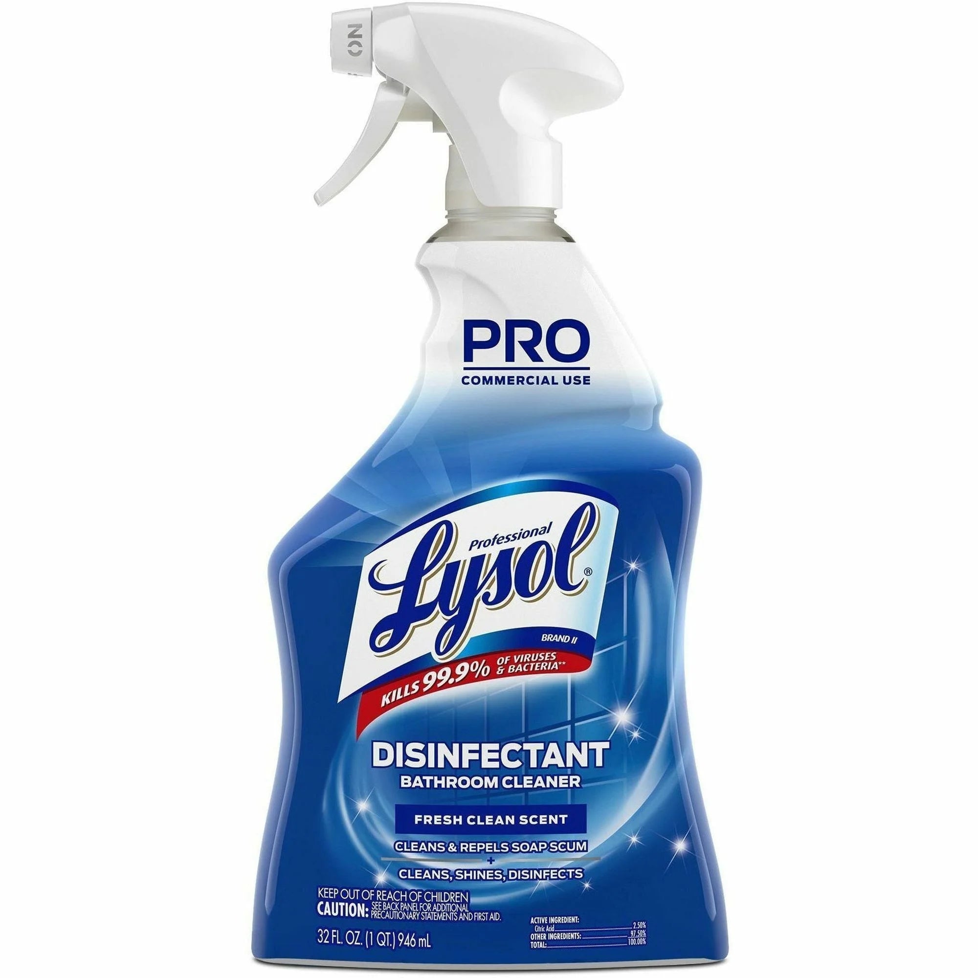 Professional Lysol Bathroom Cleaner - 32 fl oz - Fresh Clean Scent - Restroom & Toilet Cleaners