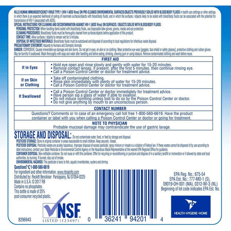 Professional Lysol Bathroom Cleaner Concentrate - 128 fl oz - Citrus Floral Scent - Disinfectants