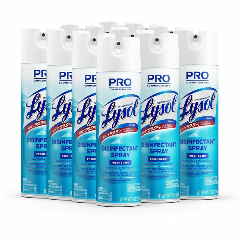 Professional Lysol Disinfectant Spray - Fresh Scent - 19 fl oz - Germs Remover - Disinfectants