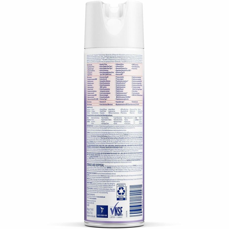 Professional Lysol Lavender Disinfectant Spray - Rear