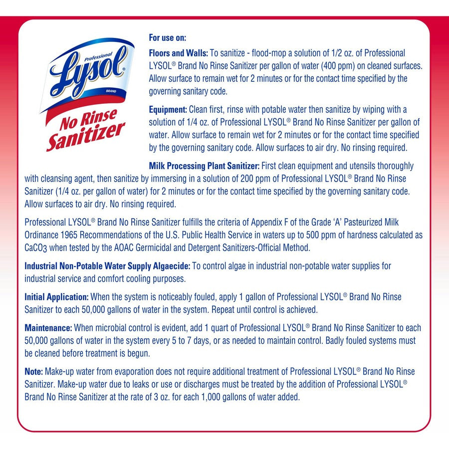 Professional Lysol No Rinse Sanitizer - Alternate-Image1