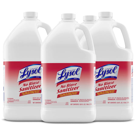 Professional Lysol No Rinse Sanitizer: Concentrated Disinfectant - 128 fl oz - Bacteria Fungi Virus Remover