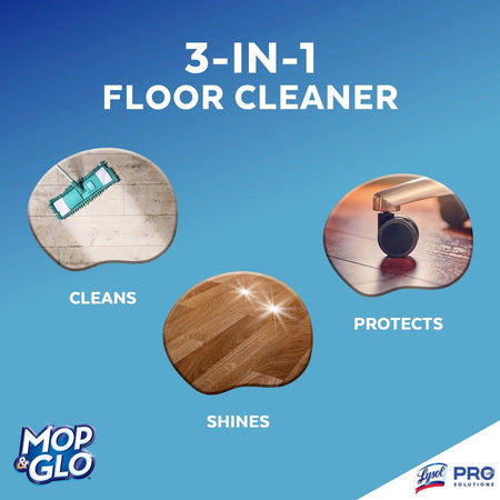 Professional MOP & GLO® Triple Action Floor Shine Cleaner - For Wood Vinyl Linoleum Ceramic Tile - Floor/Carpet