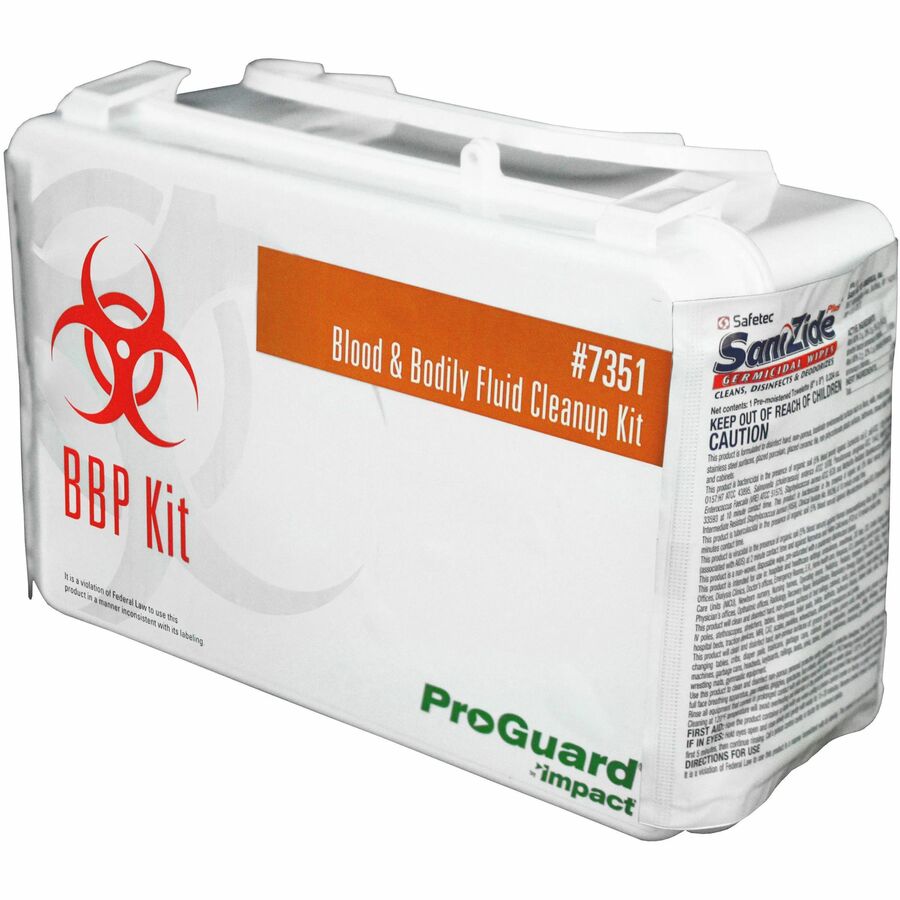 ProGuard Blood/Bodily Fluid Cleanup Kit - Plastic Case - 1 Each - Medical Spill Kits