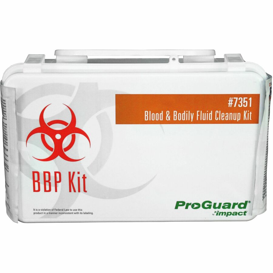 ProGuard Blood/Bodily Fluid Cleanup Kit - Plastic Case - 1 Each - Medical Spill Kits