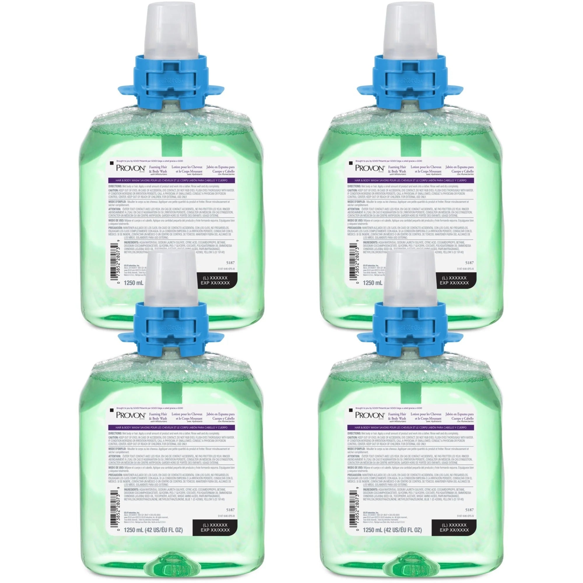 Provon FMX-12 Foaming Hair/Body Wash: Cucumber Melon Scent 42.3 fl oz - Moisturizing Rich Lather - Hand Soaps/Cleaners