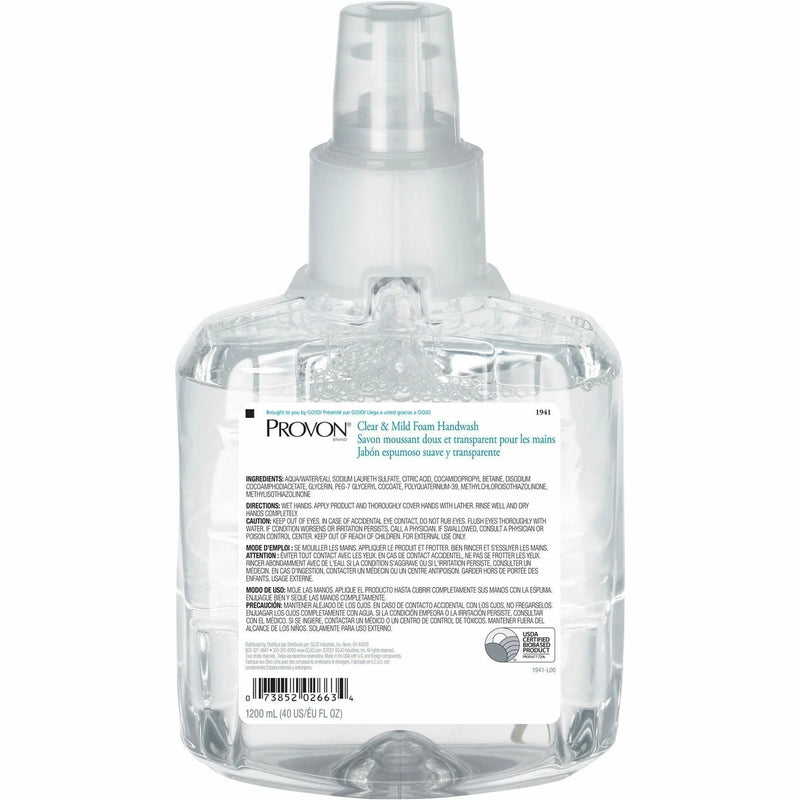 Provon LTX-12 Clear & Mild Foam Handwash - Moisturizing Germs Killer - Hand Soaps/Cleaners