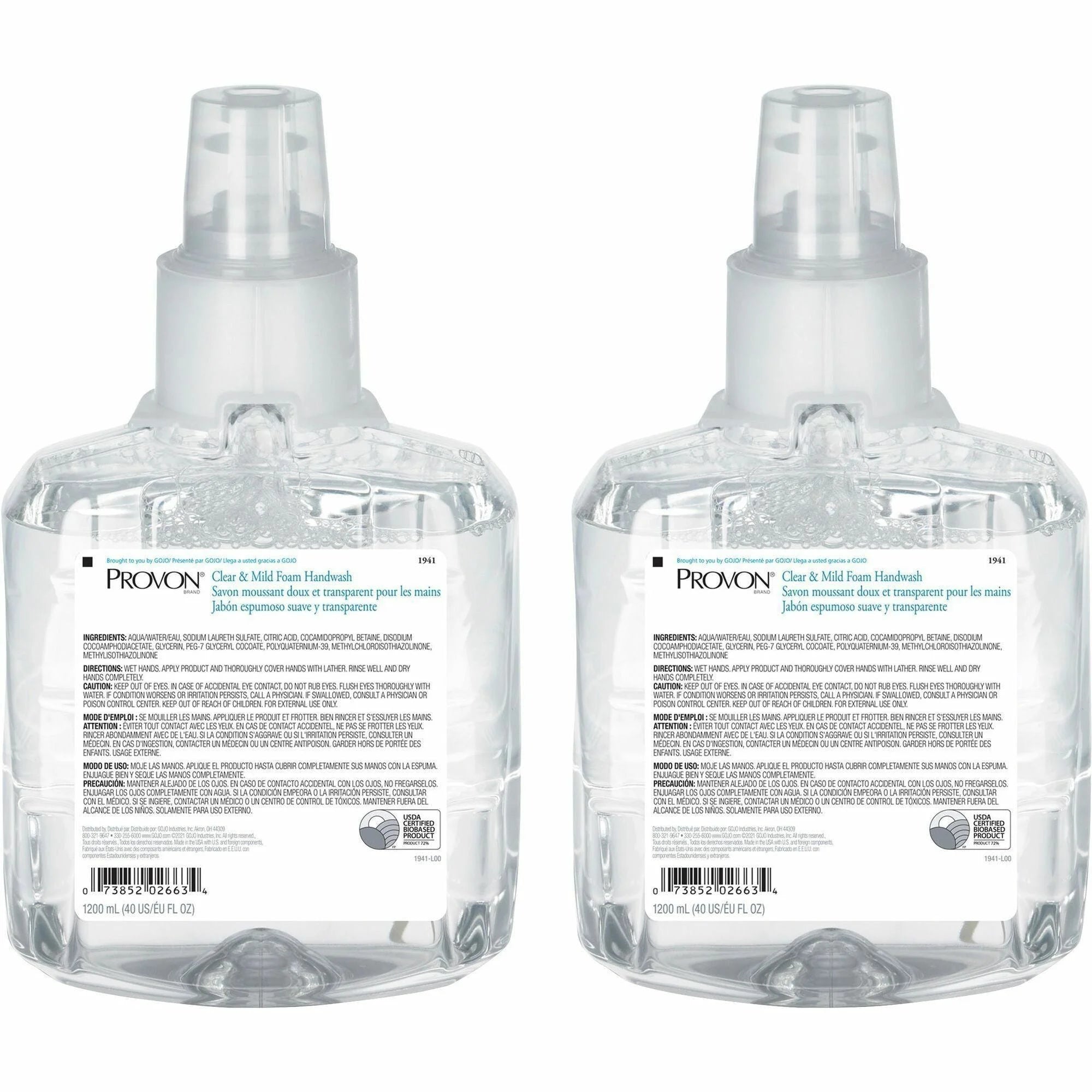 Provon LTX-12 Clear & Mild Foam Handwash - Moisturizing Germs Killer - Hand Soaps/Cleaners