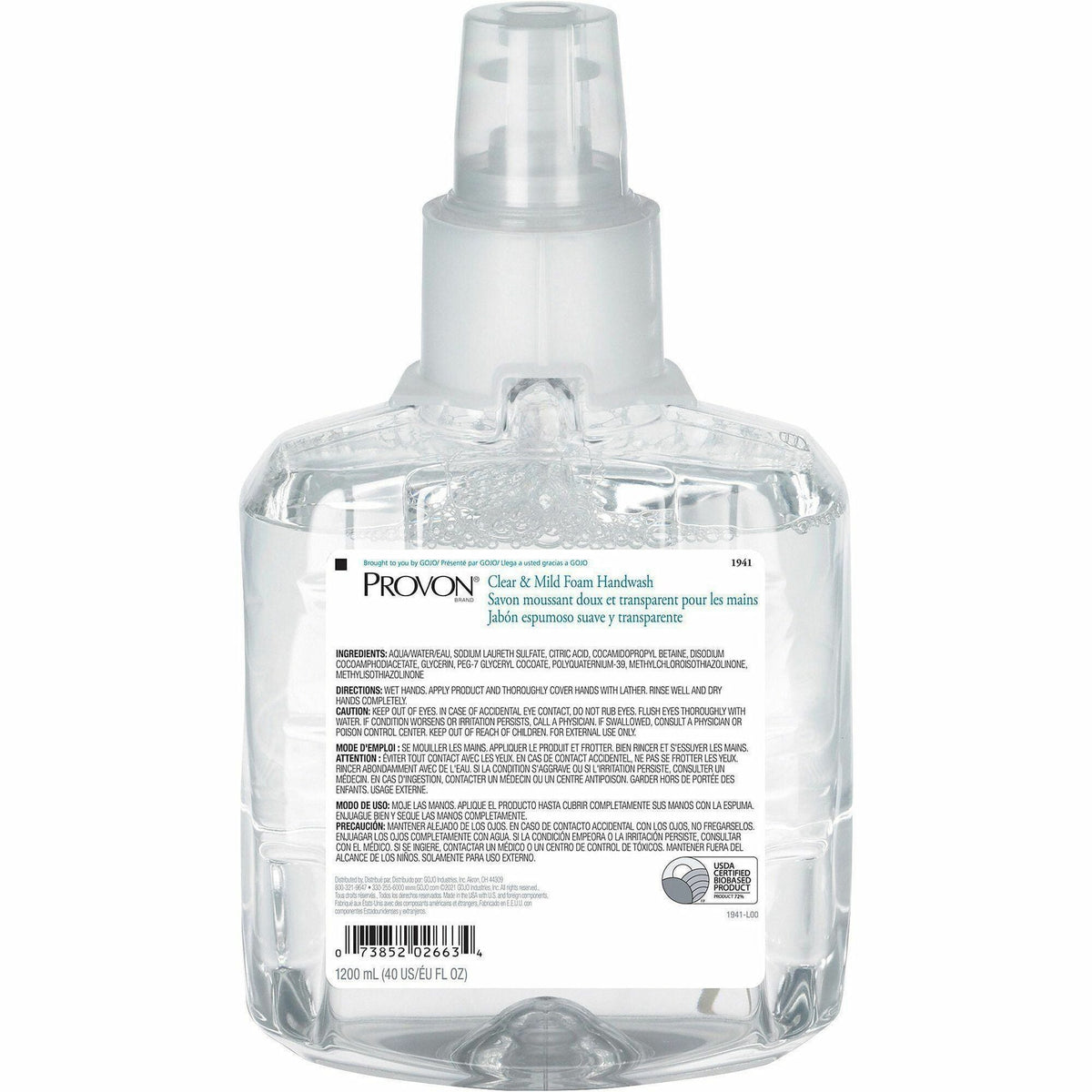 Provon LTX-12 Refill Clear & Mild Foam Handwash - 2000