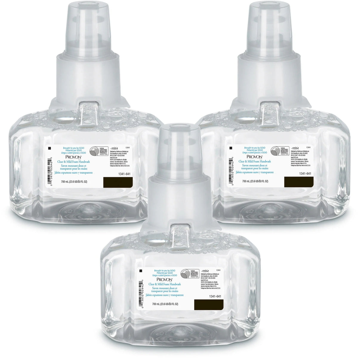 Provon LTX-7 Foam Handwash Refill - Fragrance-free Moisturizing - 23.67 fl oz - 3/Carton - Hand Soaps/Cleaners