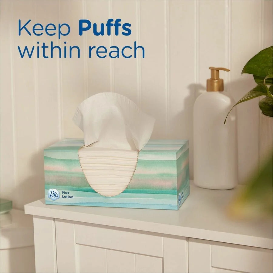 Puffs Basic Facial Tissue: GreenBox - Convenient Carton Pack - Tissues