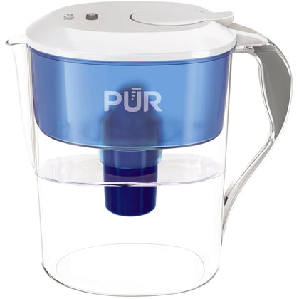 Pur 11 Cup Water Filtration Pitcher - 40 gal Filter Life - Blue & White - Dispensers Filters