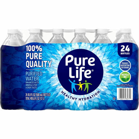 Pure Life Purified Bottled Water - Front