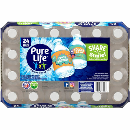 Pure Life Purified Bottled Water - Top