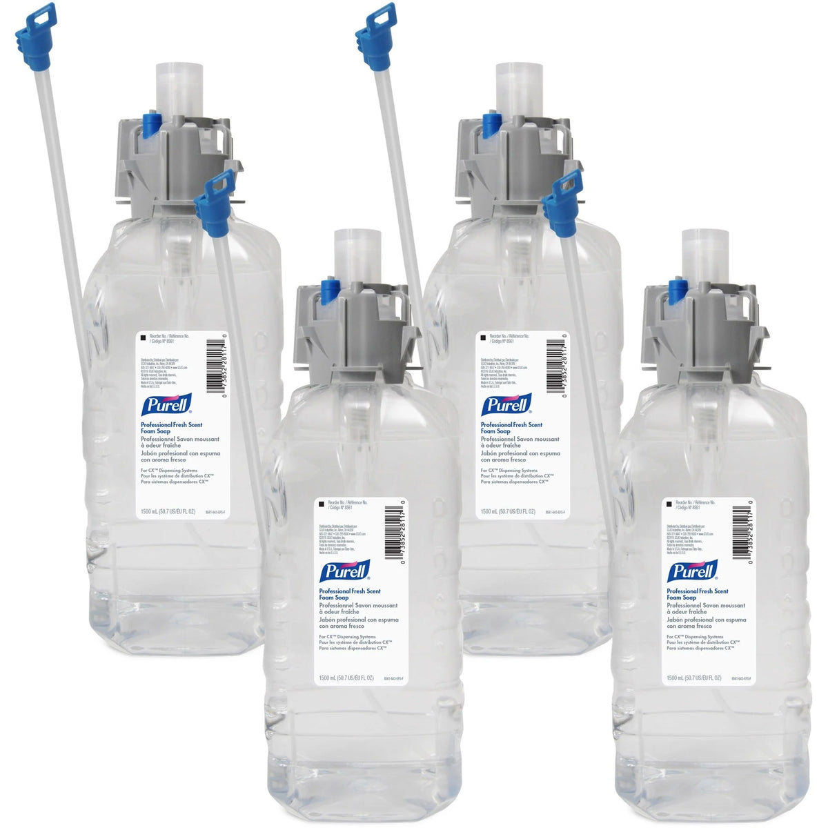PURELL® 1500mL Fresh Scent Foam Soap Refill - Kills Germs - 4/Carton - Skin Care Dispensers & Refills