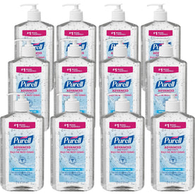 PURELL® Advanced Hand Sanitizer: Clean Scent Moisturizing Formula - 20 fl oz Pump Bottle - 12/Carton - Sanitizers