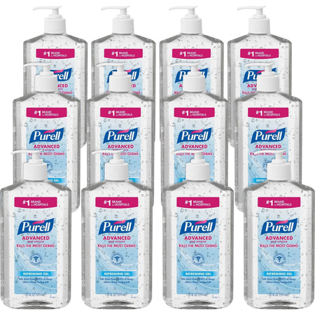 PURELL® Advanced Hand Sanitizer: Clean Scent Moisturizing Formula - 20 fl oz Pump Bottle - 12/Carton - Sanitizers