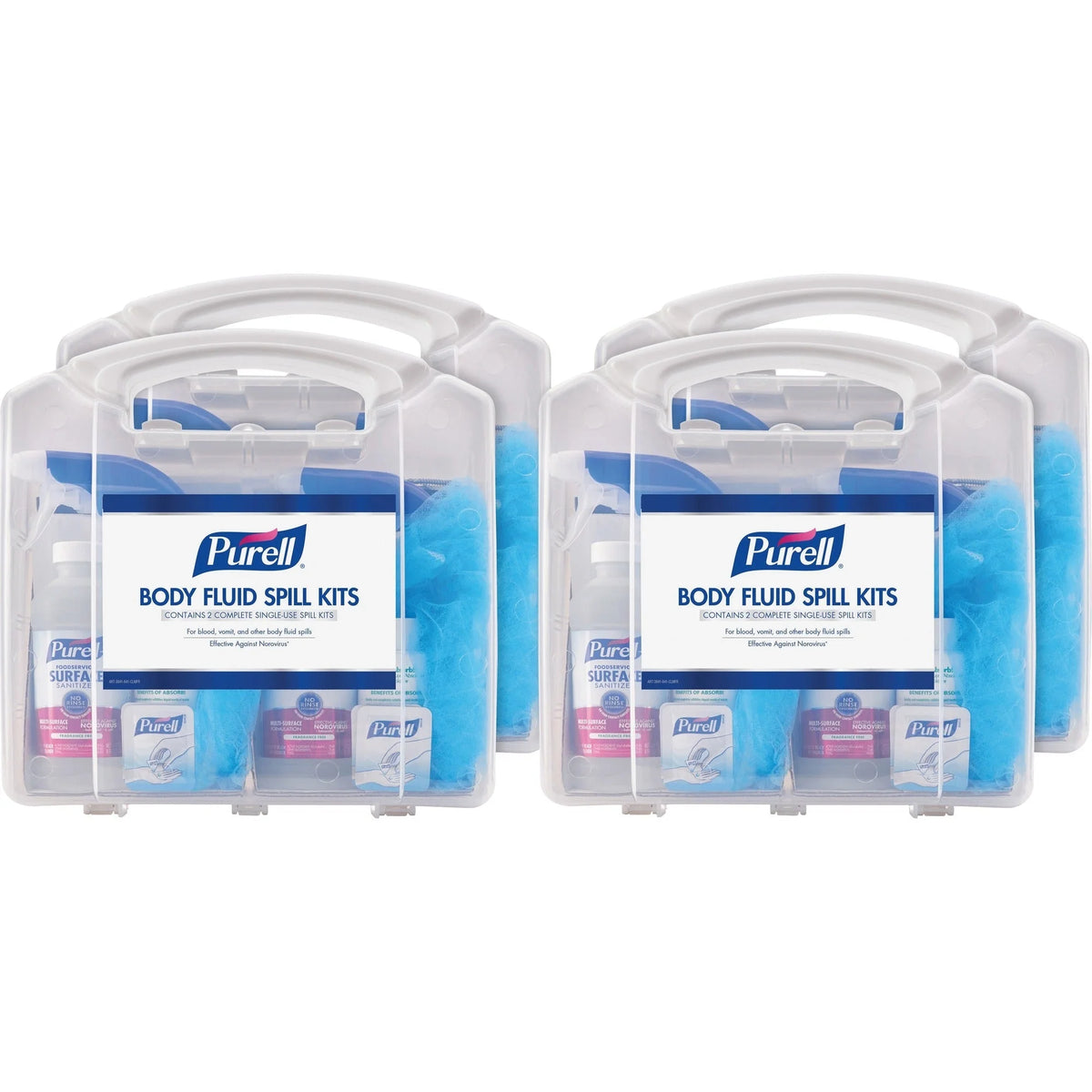 PURELL® Body Fluid Spill Kit - 8/Carton - White & Clear - Medical Kits