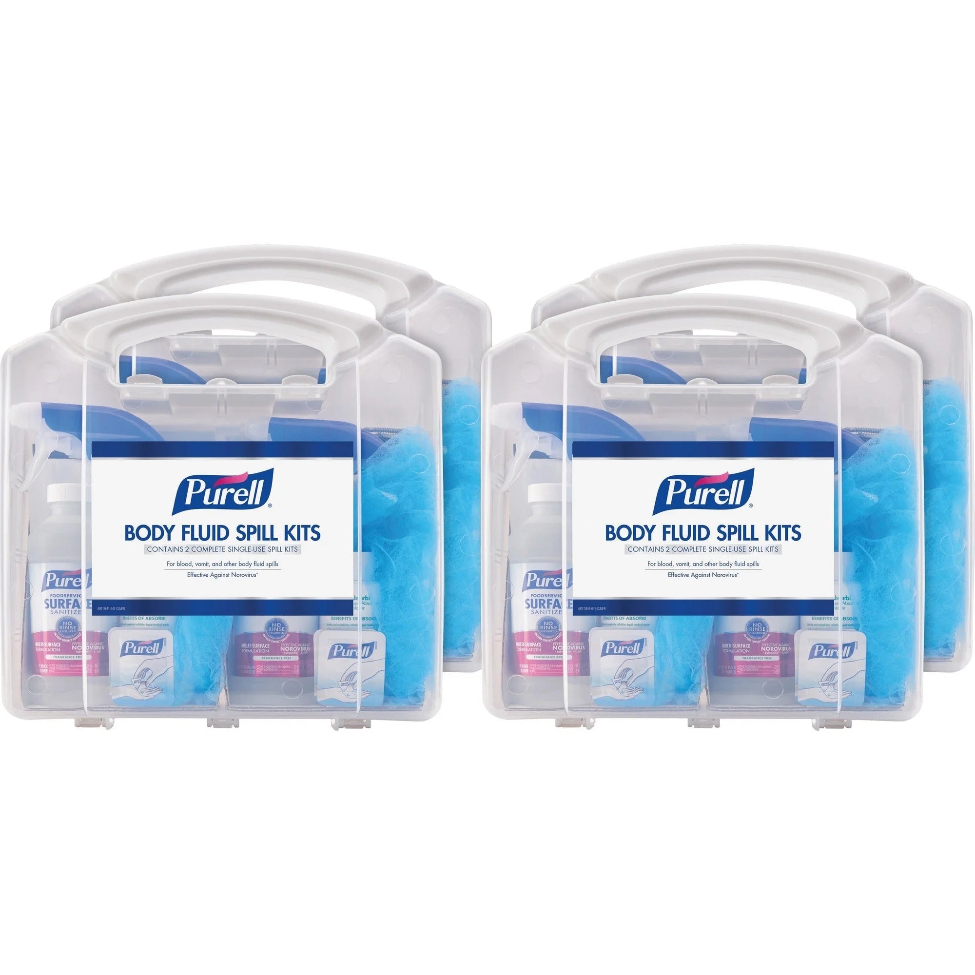 PURELL® Body Fluid Spill Kit - 8/Carton - White & Clear - Medical Kits
