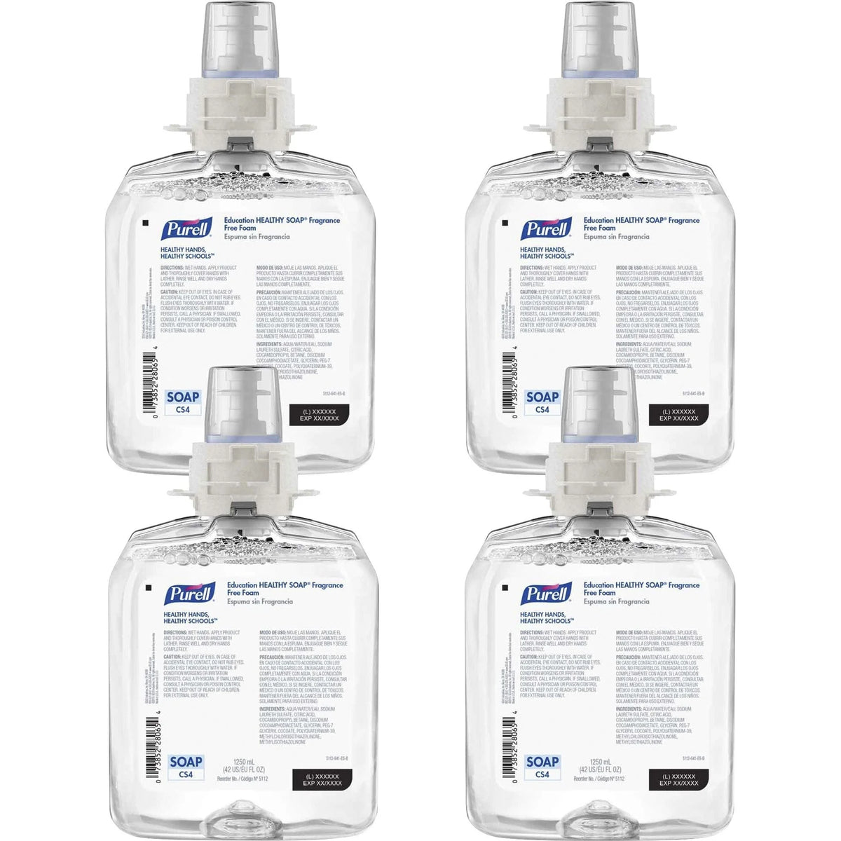 PURELL® CS4 Education HEALTHY SOAP Fragrance Free Foam Refill - 1.32 Quart - Germ-Killing Hand Soap - Soaps/Cleaners
