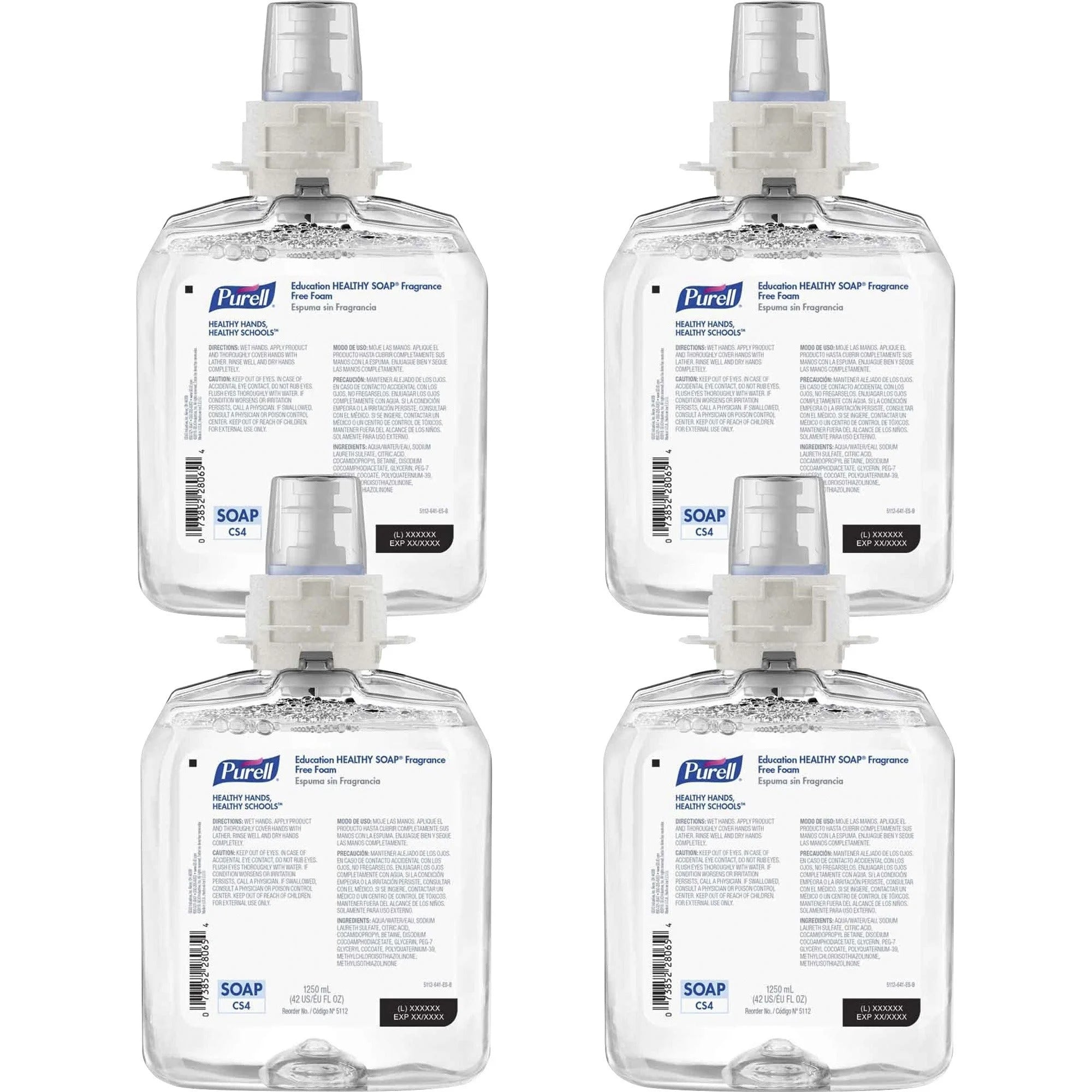 PURELL® CS4 Education HEALTHY SOAP Fragrance Free Foam Refill - 1.32 Quart - Germ-Killing Hand Soap - Soaps/Cleaners