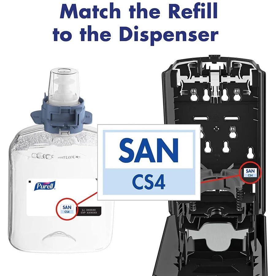 PURELL® CS4 Hand Sanitizer Dispenser - Manual - 1.27 quart Capacity - Wall Mountable Durable Refillable Site Window