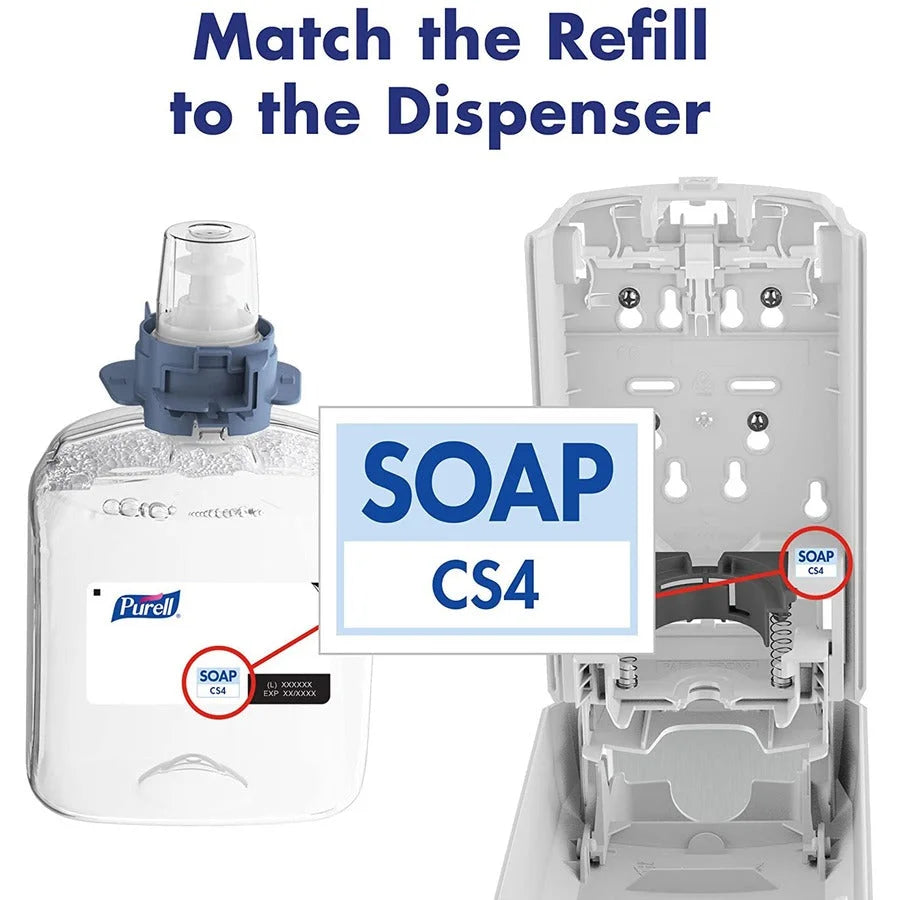 PURELL® CS4 HEALTHY SOAP Mild Foam Refill - Gentle Hand Cleanser - 1.32 Quart - Skin Care Dispensers & Refills