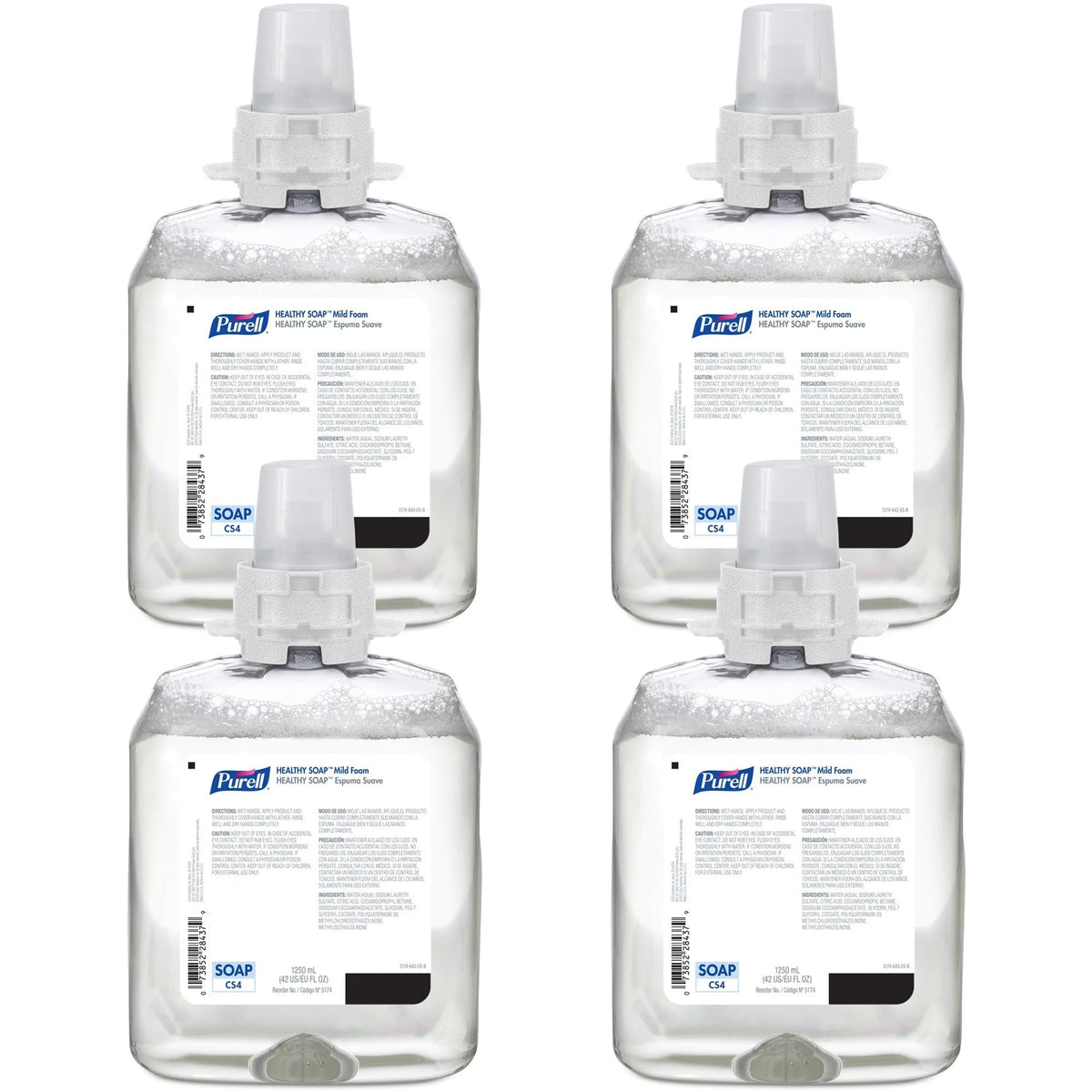 PURELL® CS4 HEALTHY SOAP Mild Foam Refill - Gentle Hand Cleanser - 1.32 Quart - Skin Care Dispensers & Refills