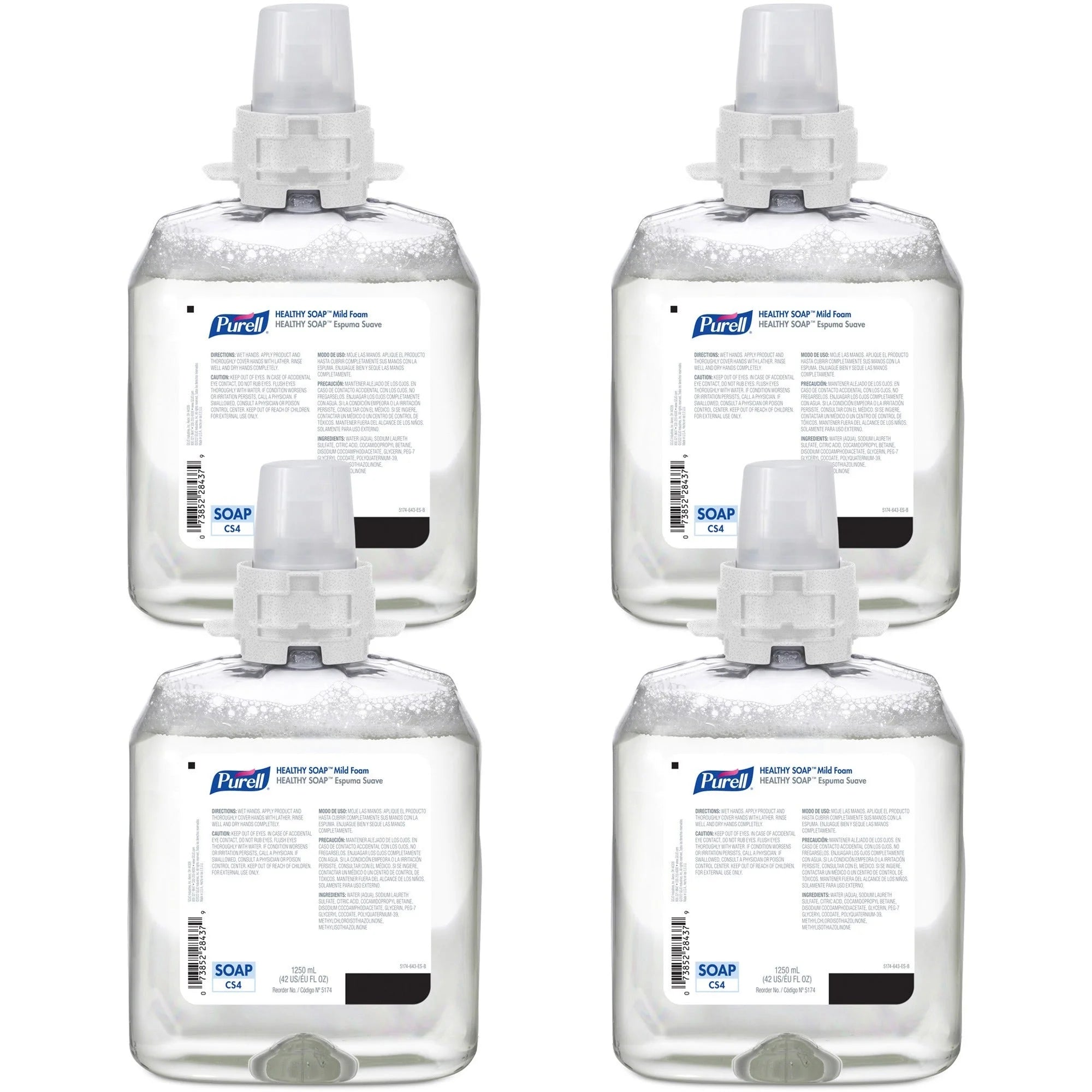 PURELL® CS4 HEALTHY SOAP Mild Foam Refill - Gentle Hand Cleanser - 1.32 Quart - Skin Care Dispensers & Refills